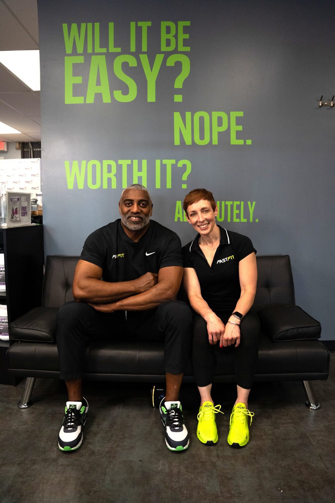 Coach Chip Mitchell and Victoria Wagner, founders of FAST 3.0 Training Studio in Burlington, NJ